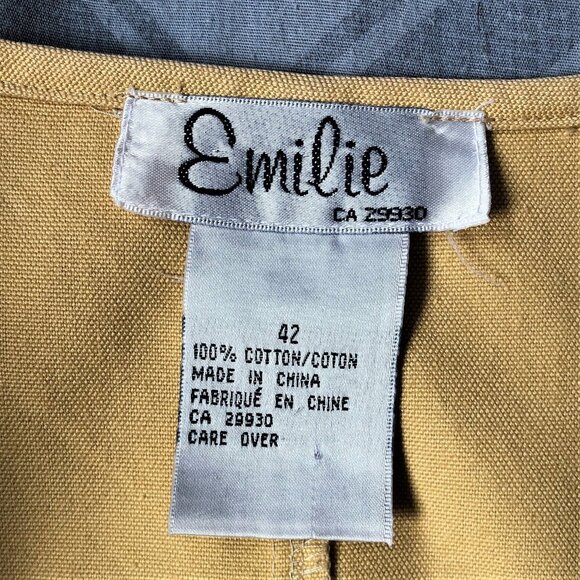 Vintage 90s maxi cotton button up A line dress with embroidery - Picture 9 of 13